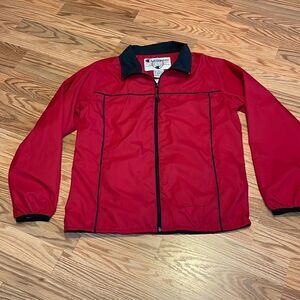 Champion Vintage Track Jacket, Red & Black windbreaker,  Adult Small